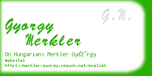 gyorgy merkler business card